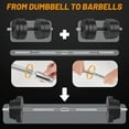 thumbnail image 6 of FIXTECH 66LB 2 in 1 Olympic Adjustable Weight Set with Straight Bar As Barbell for Family fitness, Black, 6 of 8