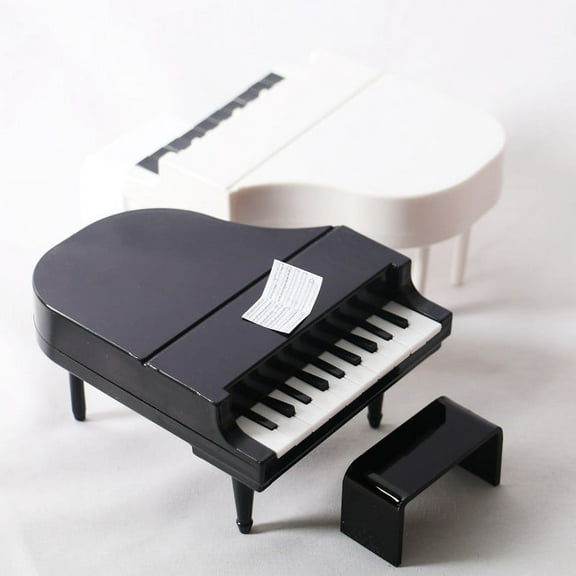 Vacemry Under $5 Miniature Grand Piano Model, Detailed Dollhouse Accessory with Realistic Keys, Small Scale Musical Instrument Replica, Collectible Display Piece