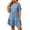 Light Blue, variant on Summer Dresses for Women Short Sleeve Mini Solid Color T Shirt Dress Vacation Beach Sundresses, XL-5XL