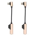 thumbnail image 1 of Cable adaptador para auriculares, 2 piezas, tipo C a tipo C, cable adaptador para auriculares tipo C, solución innovadora, 1 of 9