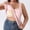 Pink, variant on Women's Tank Tops, Cotton Shelf Bra Cami Shirts Double Lined Spaghetti Strap Sleeveless Undershirts for Women Basic Cute Going Out Summer Tops, Beige