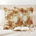 thumbnail image 3 of Brown Ombre Outdoor Waterproof Pillow Covers, Gradient Abstract Art Vintage Decorative Square Throw Pillowcase Sofa Cushion Sham for Patio/Couch/Chair, 18"x18" 2 Pack, 3 of 8