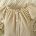 thumbnail image 3 of BULLPIANO Infant Baby Girl Clothes Girl Jumpsuit Short Sleeve Romper Floral Pant Headband Set Cute Toddler Baby Girl Clothes Set, 3 of 7