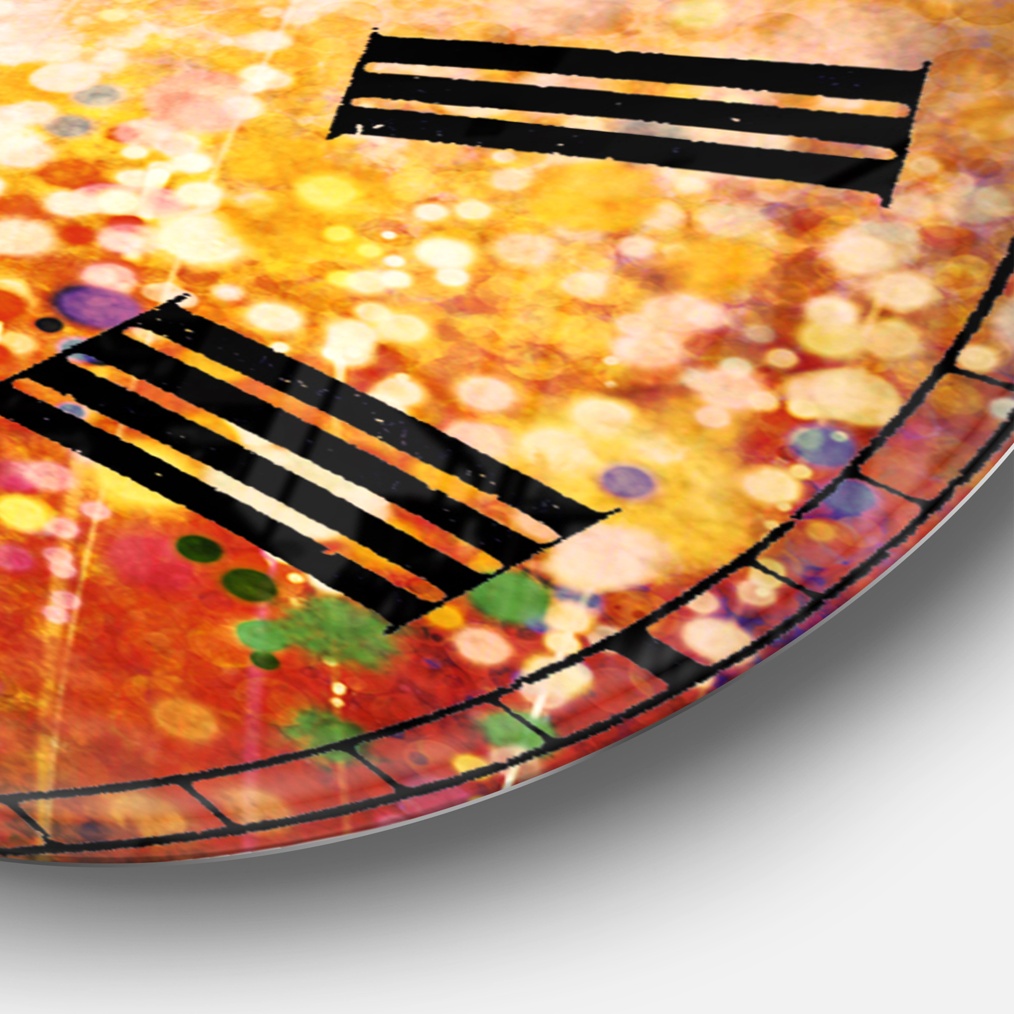 Designart 'Abstract Flower Field Watercolor Painting' Traditional wall clock