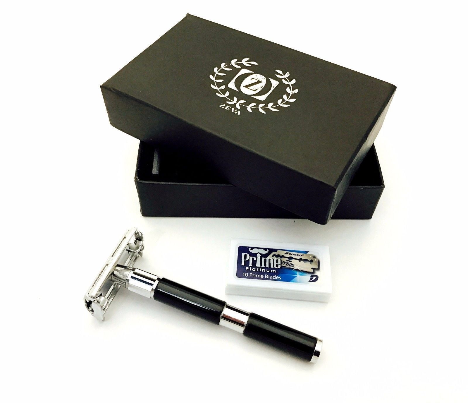 Vintage Safety Razor adjustable Bump Free Shaver Close Dorco Prime Blades Black