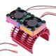 thumbnail image 5 of Ventilador De Disipador De Calor Del Motor RC, De Enfriamiento De Metal Con Ventiladores De Doble Velocidad Compatible Con 380, 540, 550, 3650, 3660, 3674 Motor, 5 of 7
