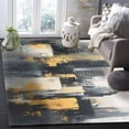 thumbnail image 5 of Area Rugs Indoor Non-Slip Rectangle Rug 5x8 Ft Modern Building Oil Painting Impressionist Style Rug Rubber Backing Floor Mats Non Shedding Home Decor Carpet for Entryway Living Room, 5 of 8