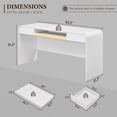 thumbnail image 3 of wow97e Modern Computer Desk with Storage Drawers, 57'' Large Executive Office Desk with Charging Station & Keyboard Tray for Home Office, 3 of 9