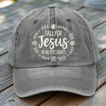 thumbnail image 3 of Christian Hats for Men Women Jesus Baseball Caps Faith Religious Gifts for Pastor Thanksgiving Christmas （Gray）, 3 of 6