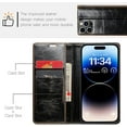 thumbnail image 6 of Leather Case for iPhone 12 pro max Card Slot Folio Flip Wallet Case for iPhone 12 pro max Premium PU Magnetic Kickstand Cover Soft TPU Inner Case Brown, 6 of 7