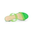 thumbnail image 4 of BLISSFUL STEP Women's Strappy Block Heel Slides Mules Sandals Green 8.5, 4 of 8