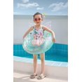 thumbnail image 4 of Green Inflatable Glitter Swan Swimming Ring, Kid Pool Ring In Summer, Swim Rings For Kids(L size)_Perfect Gift, 4 of 5