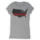 Fox Outdoor 64-094831 S USA Mince Ligne Rouge & Gris T-Shirts en Coton pour Femmes&44; Petit – image 1 sur 1