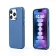 thumbnail image 1 of New Luxury Leather For iPhone 15 16 Pro Max Plus Strong Magnet Case For Magsafing Cover Wireless Charging Drop Protect Covers Blue For iPhone 16Pro, 1 of 6