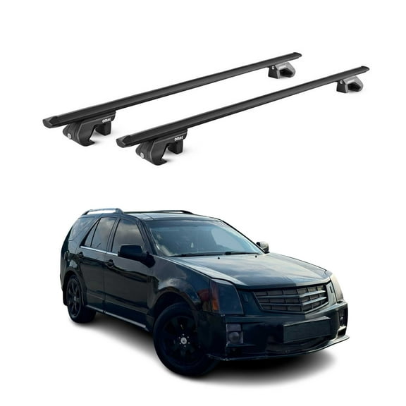 OMAC Roof Rack Cross Bars Luggage Carrier for Cadillac SRX 2004-2009 Alu Black 2Pcs