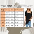 thumbnail image 4 of SHIBEVER Women T-Shirts Summer Tops Short Sleeve Square Collar Tunic Tops Solid Color loose Shirts Knitted Top Blouses Black M, 4 of 4