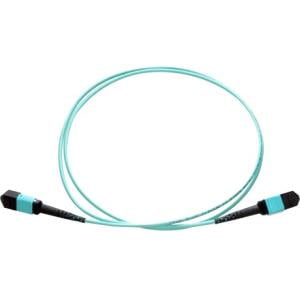 -LC Fan Out OM4 Fiber Optic Patch Cable AQUA 1Meters 8 STRAND MTP MPO Female 