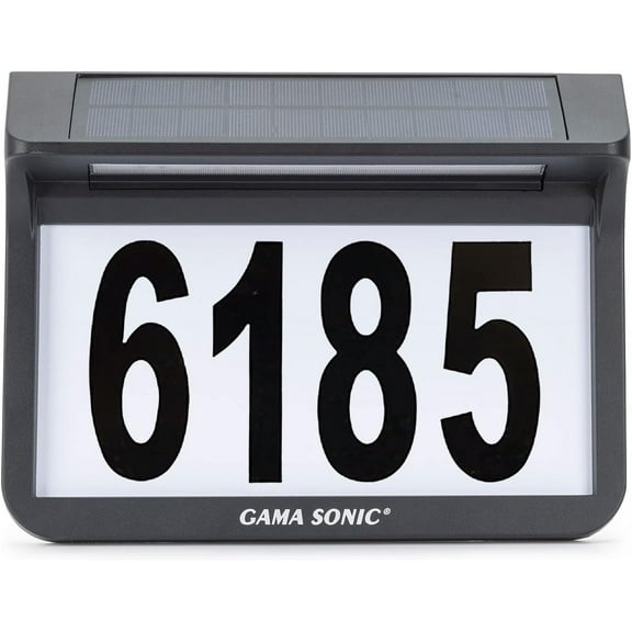 Solar Address Wall Plaque Light with Ground Stakes