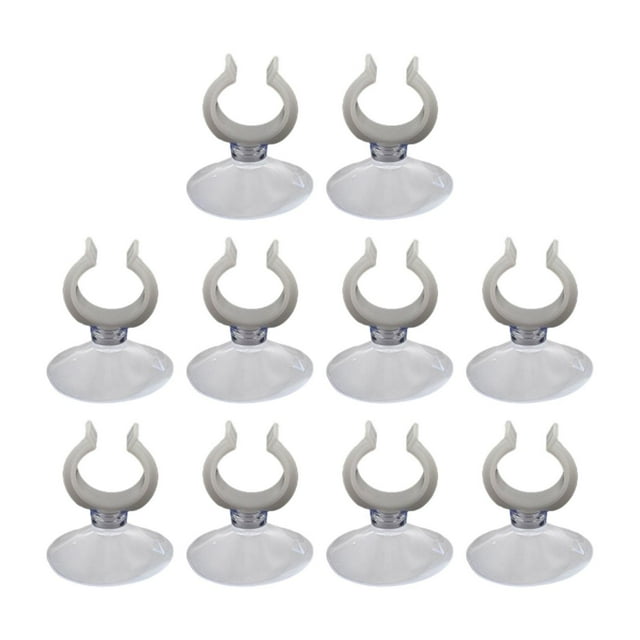 10pcs clips de taza de succión del acuario Herramientas de pesca Herramientas de goma Goma práctica de la bomba de aire multipropósito de la manguera