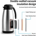 thumbnail image 2 of ACDANC 2026 New 68Oz Thermal Coffee Carafe for Hot Liquids Milk Cappuccino,Stainless Steel Insulated Coffee Pot,Multi Color Coffee Carafes for Keeping Hot, 2 of 7