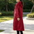 thumbnail image 6 of Neewe Womens Plain Rain Poncho Stylish Polyester Waterproof Raincoat with Pocket Hood Zipper, 6 of 7