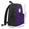 thumbnail image 3 of XMXY Cartoon Moon Night Sky Backpack Laptop Bag for Women, School Bookbag Lightweight Backpack for Travel Casual Work Backpack Black, 3 of 8