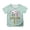 Mint Green, variant on Girls Casual Short Sleeve Cartoon Print Tee Round Neck Loose Fit Top for Preschool Kindergarten Graduation Photo and Everyday Wear Oversized T-shirts Basic Cute Tees Crewneck Casual Tops