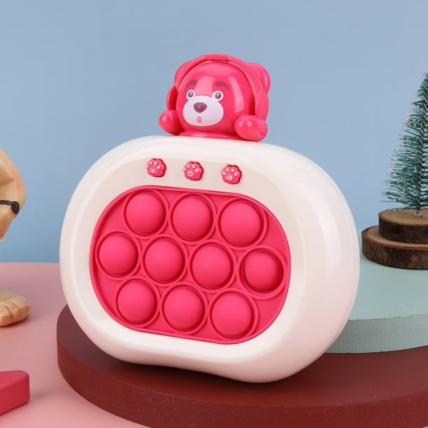 Máquina de juego de burbujas de empuje rápido con luz de sonido para niños y niñas