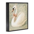thumbnail image 2 of Stupell Industries Traditional Vintage Leaves Swan Black Framed Giclee Art, 24 x 24, by Grotto Studios, 2 of 8