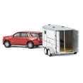 thumbnail image 4 of Greenlight Collectibles 1/64 2021 Chevrolet Tahoe, Cherry Red, with Horse Trailer 32230-C, 4 of 5