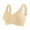 Beige, variant on Women's Front Side Buckle Lace Edge Wireless Seamless Movement Bra for Full Support and Smoothing Comfort