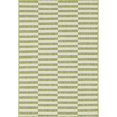 thumbnail image 1 of Unique Loom Tapis Classique Rayé Extérieur 4' x 6' Rectangle Vert/ivoire, 1 of 1