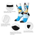 thumbnail image 3 of Silaia Bluey Print Adult Socks, Athletic Socks, Mens and Womens Crew Cushion Socks,Work Athletic Running Socks,Casual Breathable Socks, 3 of 6