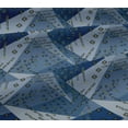 thumbnail image 4 of oneOone Cotton Jersey Medium Blue Fabric Triangle Geometric Sewing Fabric By The Yard Printed Diy Clothing Sewing Supplies 58 Inch Wide, 4 of 4