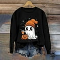 thumbnail image 2 of Enjoytime Womens Sweatshirt Funny Halloween Pullover Tops Spooky Graphic Blouse Long Sleeve Casual Fashion Clothes, 2 of 5