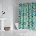 thumbnail image 2 of Cartoon Traffic Vehicles Boats Light Blue Pattern Shower Curtain 72"x84" ,Bathroom Decorative Shower Curtains Set with 12 Hooks,Modern Waterproof Washable Shower Curtain, 2 of 6