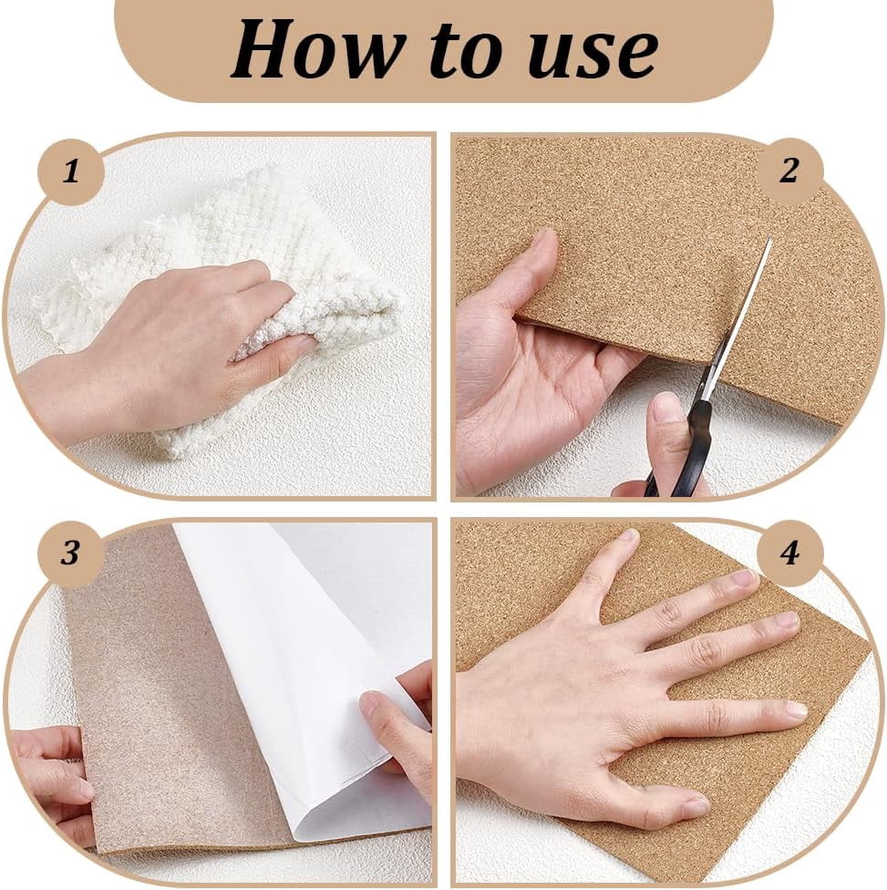 94x11.8 inch Cork Board Roll 1/8 inch Thick Self Adhesive Corkboards Cork Tiles Pin Board Bulletin Board Wall Bulletin Boards for Wall for Home Office School Display Boards Decor