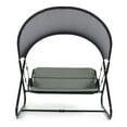 thumbnail image 3 of Furniture of America Tandor UV-Resistant Patio Cushioned 2-Seater Swing Chair, Black, 3 of 12