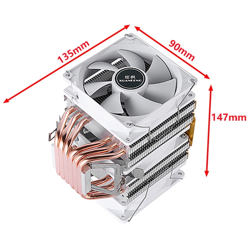 PC Heat dissipation Dual Tower 6 Heat Pipe Cooler CPU Cooler Fan Installing LGA2011 x79 x99 E5 2066 115x 1200 1700 i3 i5 i7 AMD