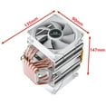 thumbnail image 5 of PC Heat dissipation Dual Tower 6 Heat Pipe Cooler CPU Cooler Fan Installing LGA2011 x79 x99 E5 2066 115x 1200 1700 i3 i5 i7 AMD, 5 of 6