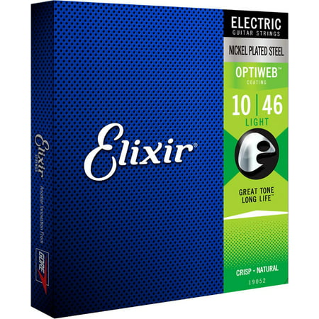 Elixir 19052 Electric Guitar Strings with OPTIWEB Coating, Light, (Best Elixir Strings For Electric Guitar)