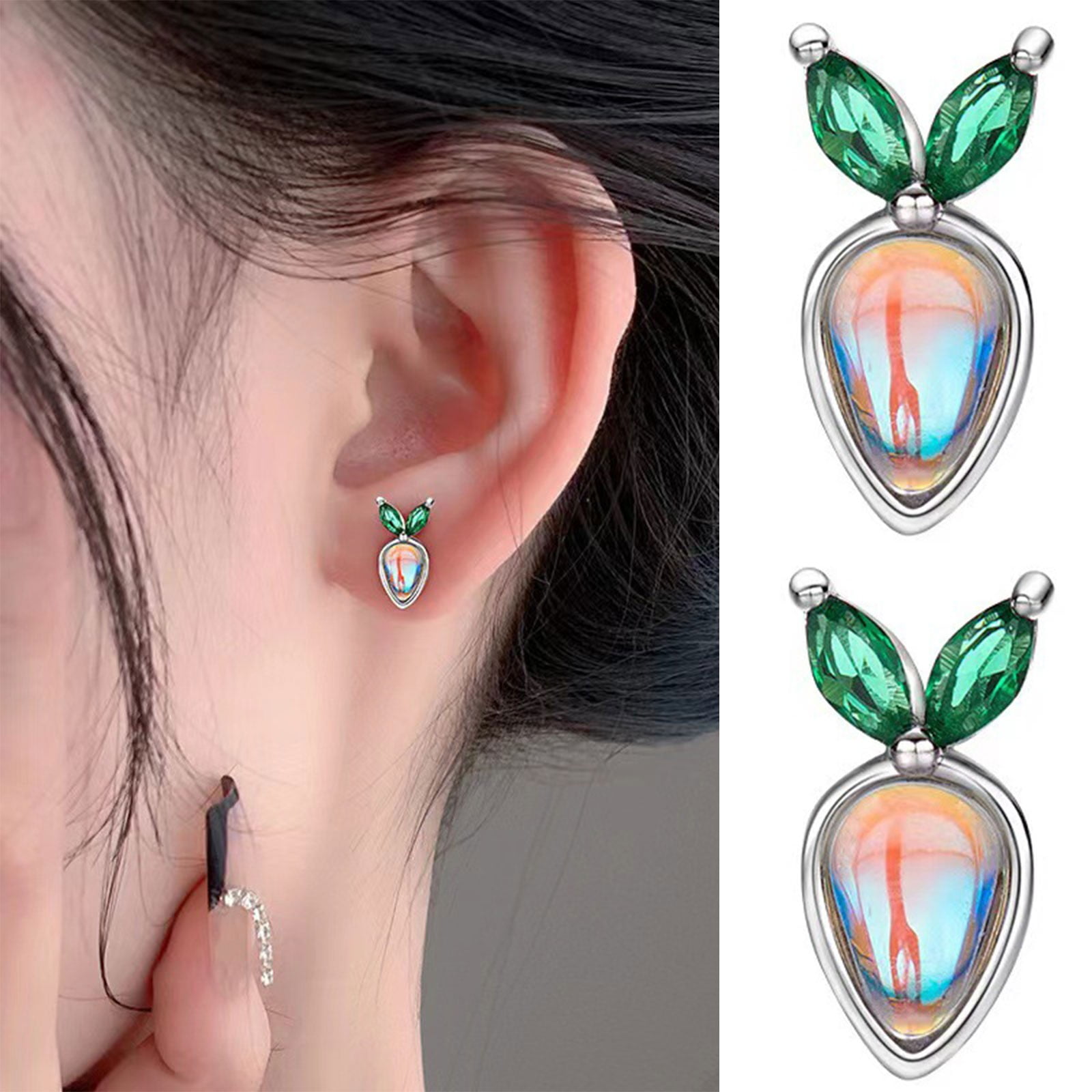 Dreuyet 4 Pairs Easter Earrings Rabbit Earrings Bunny Earrings For