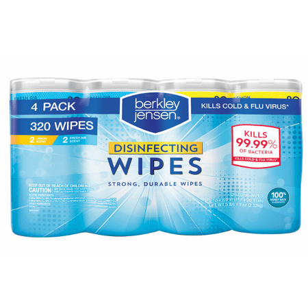 Berkley Jensen Disinfecting Wipes, 4 pk./80 ct.