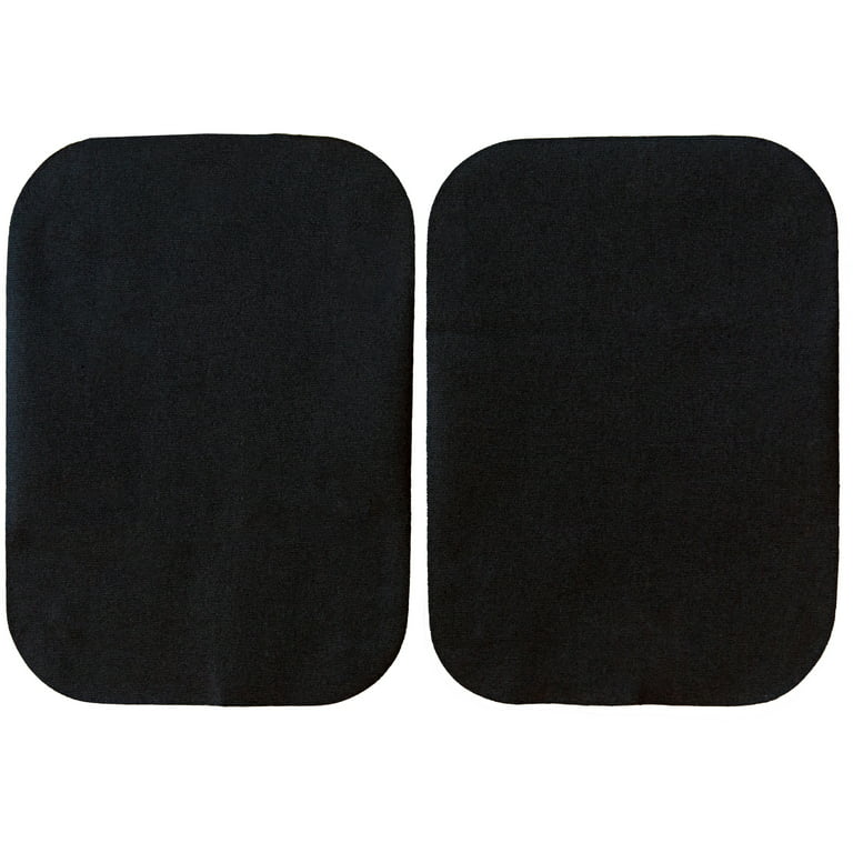 Iron-On Patches for Clothing Repair, 5-inch by 5-inch, 2 per Package, Black  (3 Pack)