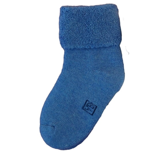 Lian Style Baby Boy's 1 Pair Wool blend Crew Socks Plain Color 6M-12M (Blue)