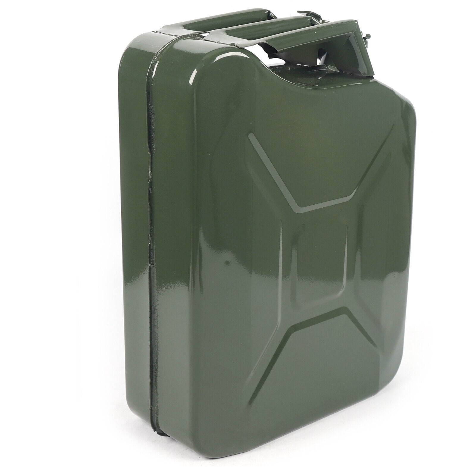 20L Vintage Green Metal Gas Can Fuel 5 Gallon Jeep Steel Green 20L (5 Gallon) 14.5" X 6.5" X 18" with Oil-out