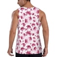 thumbnail image 3 of Xecao Lilies Flowers Men's Tank Top Workout Quick Dry Sleeveless Gym Jogging Muscle Shirts Summer Swim Beach Tops, 3 of 9