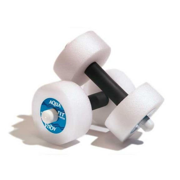 AquaJogger AquaFit Aqua Dumbbells, Medium Resistance, White/Black