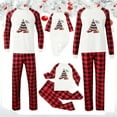 thumbnail image 3 of Wowcloth Women's Christmas Pajama Set, Plaid Print Long Sleeve T-Shirt and Pants with Side Pockets, Cozy Homewear for Holiday Season and Family Time, 3 of 4