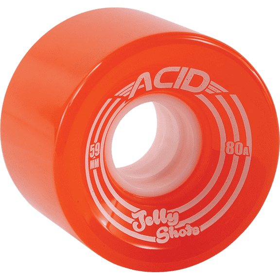 Acid Chemical Co. Jelly Shots Skateboard Wheels 59mm 80a Orange - (Set of 4)
